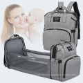 Sac à dos de grande capacité portable à grande capacité pliable pour bébé pliable maman couches couches avec lit